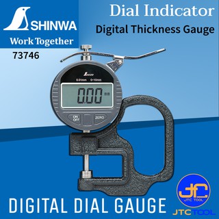 Shinwa เกจวัดความหนาดิจิตอล 10มิล รุ่น 73746 - Digital Thickness Gauge No.73746