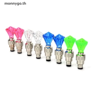 monnygo 2x LED รถจักรยานยนต์ขี่จักรยานจักรยานล้อยางวาล์วกระพริบไฟรถโคมไฟ