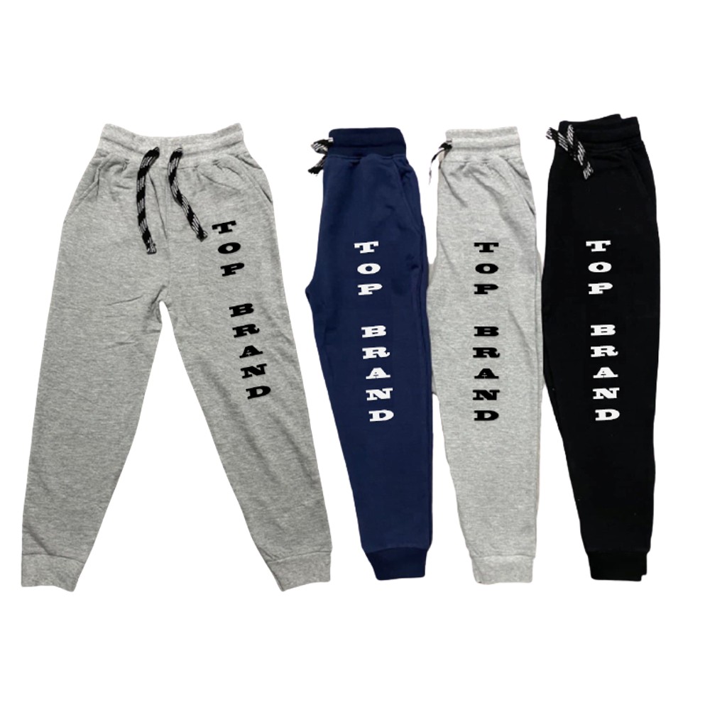 Kids Plain Jogger Pants Long Pants Sweat Pants Cuff Pants Top Brand Seluar Tracking Budak (7Y - 12Y)