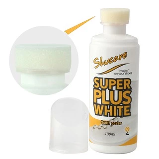 🔥 Super Plus White ปากกาแก้ยางเหลือง(แบบหัวป้าย) น้ำยาป้ายรองเท้า แก้รองเท้าเหลือง