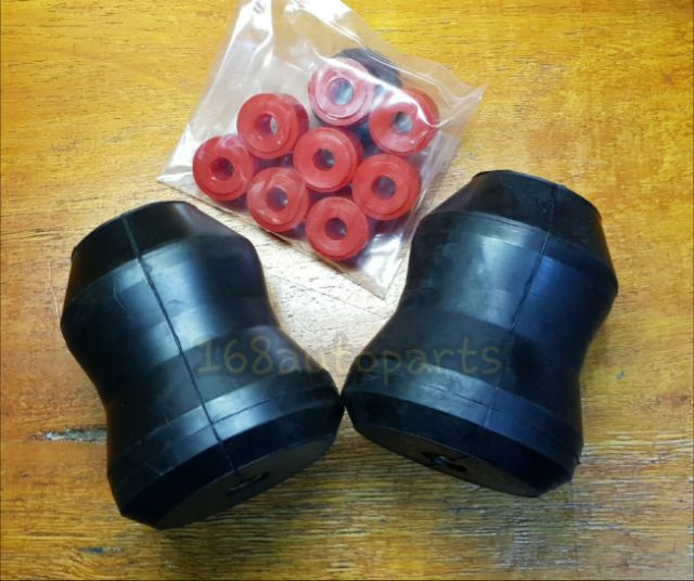 ยางกันกระแทกสปริงหลัง + บุชยูริเทรนสกรูกันโคลง PAJERO SPORT