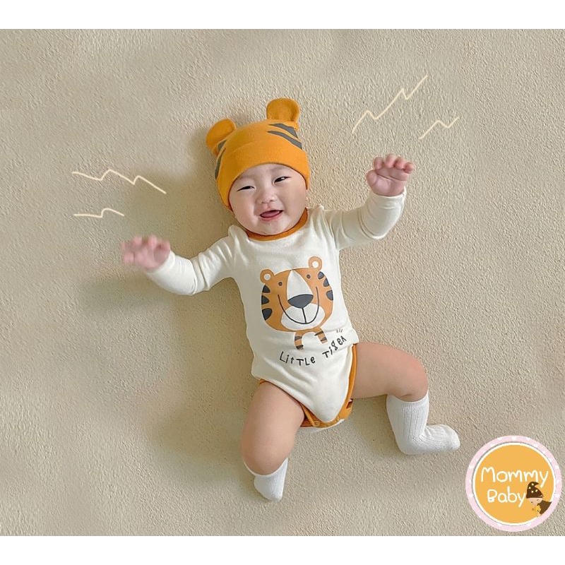 AM Little​ Tiger​ บอดี้​สูท​ชุดเด็กน่ารักเเถมหมวกส้ม น่ารักๆ