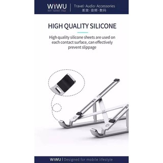 wiwu s400 ergonomic aluminum alloy laptop stand wiwu s 400 ขาตั้งอลูมิเนียมแบบพับสําหรับแล็ปท็อปคอมพิวเตอร์