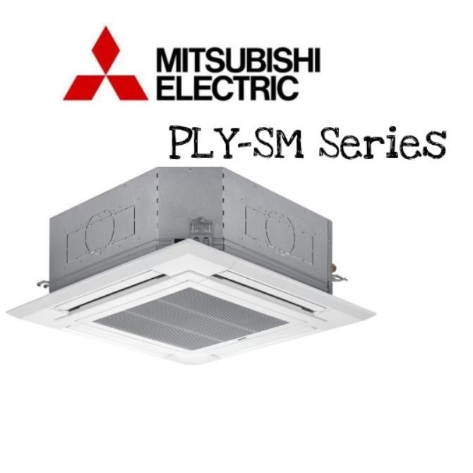 เครื่องปรับอากาศ Mitsubishi Electric Cassette Inverter 4 ทิศทาง PLY-SM Series สีขาว