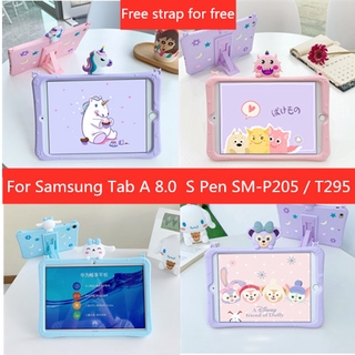 เคสแท็บเล็ต Samsung Galaxy Tab A 8.0 2019 S Pen SM-P205 P200 / SM-T290 SM-T295 Casing Soft Silicone Shockproof Case Cartoon Cute Kids Safe