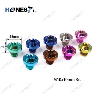 Honesti22 Titanium grade 5 น็อตอุดกระจก M10X10mm Torx Yamaha Nmax/Mio Honda Rearview MirrorTorx Bolts.