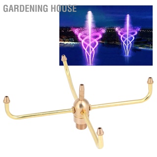 Gardening House G1/2 หัวฉีดสเปรย์น้ําพุ G3/4 Male 4 Arm แบบหมุนได้