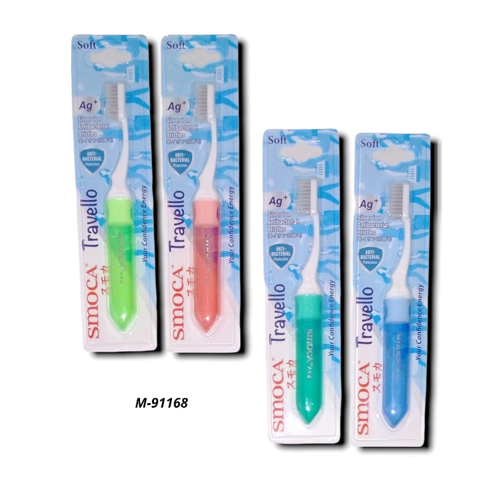 ซอฟท์ ANTI-BACTERIAL TRAVEL SMOCA TRAVEL TOOTHBRUSH