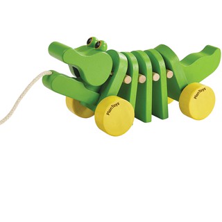 PlanToys ของเล่นไม้ แปลนทอยส์ ลากจูง จระเข้เต้นรำ ของเล่นเสริมพัฒนาการ หัดเดิน  DANCING ALLIGATOR (1y+)