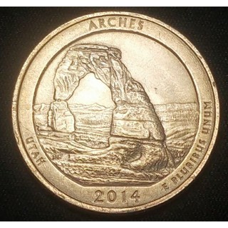 สหรัฐอเมริกา (USA), ปี 2014, 25 Cents, Arches, Utah, ชุด America the Beautiful Quarter