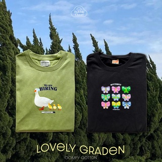 เสื้อยืด เสื้อยืดโอเวอร์ไซส์ LOVELY GRADEN SET (COMFY COTTON)