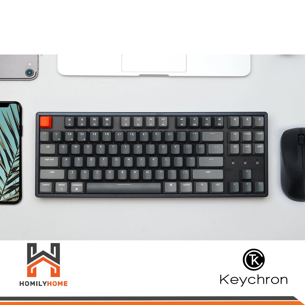 Keychron K8 Hotswappable (Key ENG) Mechanical Keyboard RGB TKL Aluminum ...