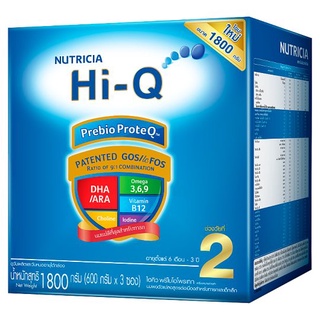 🔥The Best!! ไฮคิว พรีไบโอโพรเทก นมผงดัดแปลงสูตรต่อเนื่องสำหรับทารกและเด็กเล็ก 600กรัม x 3 ซอง Hi-Q Prebio ProteQ Follow-