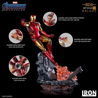 ฟิกเกอร์ โมเดล งานปั้น ของสะสม Iron Studios BDS Deluxe Art Scale 1/10 Avengers: Endgame - Iron Man MK85