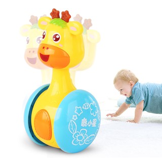✹Funny Baby & Toddler Toys Cute Fawn Tumbler Rattle Educational
