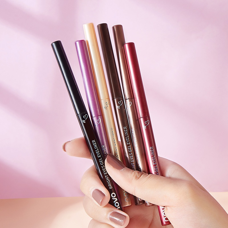 NOVO Bright Eyes gel Eyeliner [No.5376] อายไลเนอร์เนื้อดี เขียนง่าย หัวสลิม ติดทนยาวนาน
