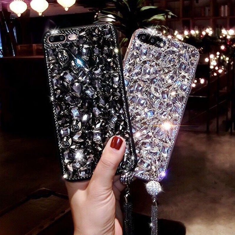 เคสโทรศัพท์ เคส เคสโทรศัพท์ซัมซุงS25 Ultra S20 FE S23 ultra S22 plus S21 เปลือกโทรศัพท์มือถือS23 Plusเพชรแฟชั่นของผู้หญิงซัมซุงS25น้ำหอมขวดกรณีพลอยเทียมซัมซุงS24 Plusหมายเหตุ S22 Ultra S20 บวกซิลิโคนนิ่ม Samsung Galaxy Note10 Plus Note20 Ultra Case