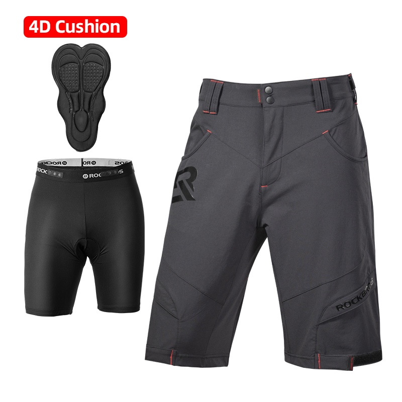 ROCKBROS Cycling Shorts With 4D Sponge Cushion Men Summer MTB Road Bike ...