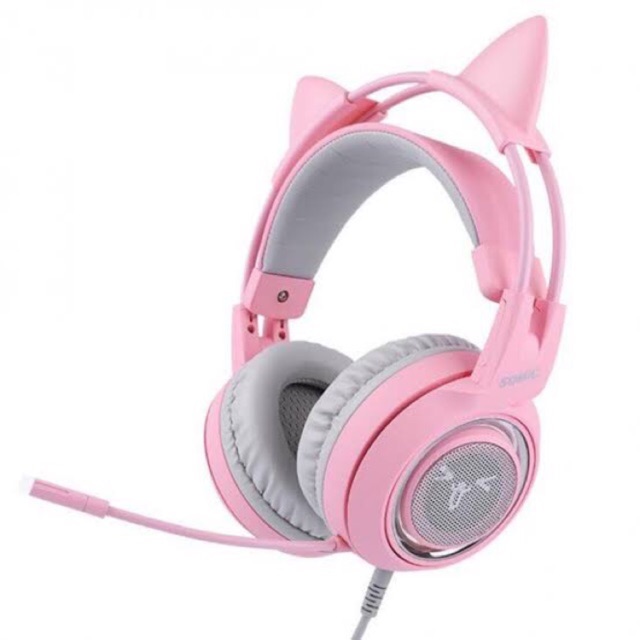 Somic G951 Pink หูฟังเกมมิ่งสีชมพู X หูแมว 7 1 Surround Usb เสียงดีมาก