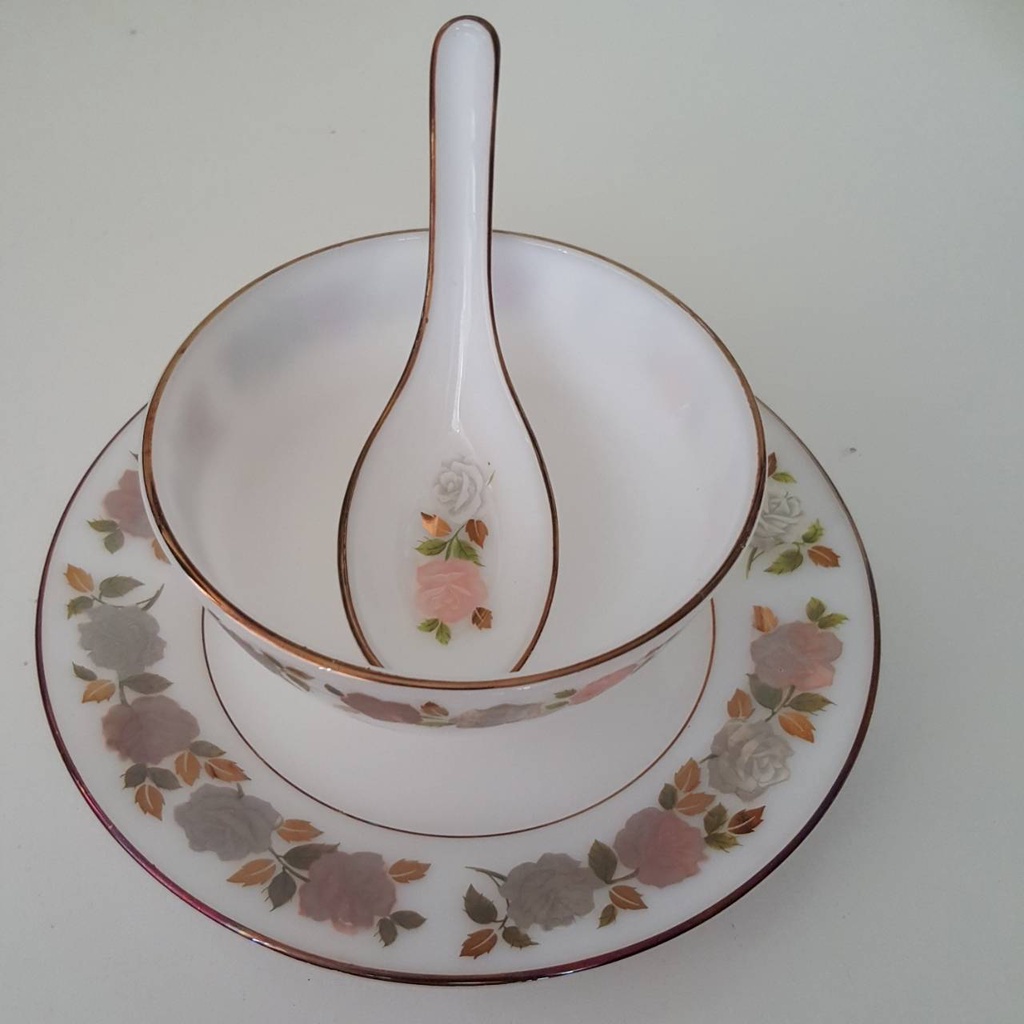 ชุดถ้วยซุป Opalon By Mun-Hwa - Made In Korea แบรนด์เกาหลี- ของมือสอง