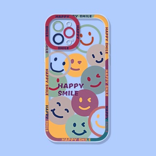 เคสโทรศัพท์มือถือ แบบนิ่ม ลายหน้ายิ้ม ป้องกันเลนส์ สําหรับ VIVO V23E V23 V21E V21 4G 5G V9 Youth V20 V15 S1 Z1 X50 X60 Pro Y53S Y51 Y51A Y31 2021 Y52 Y72 5G Y33S Y21S Y21