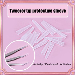 Tweezer tip protective sleeve Grafting Eyelashes Tips Covers Tweezers Silicone Cases Tweezers Sets Eyelashes Auxiliary Tools