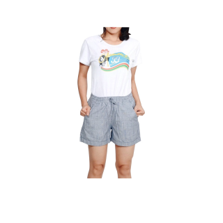 โปรโมชั่น : Ariezy Jane เสื้อยือคอกลมแขนสั้นสีขาวพิมพิ์ลาย 100%ค้อตต้อน AJ-13020