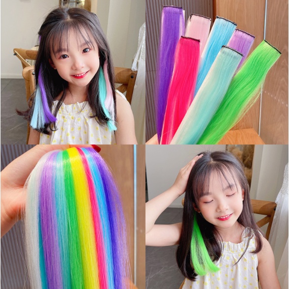 (พร้อมส่ง) 🇹🇭 ช่อกิ๊บติดผมสีไฮไลท์ แฮร์พีชสีสวย💋