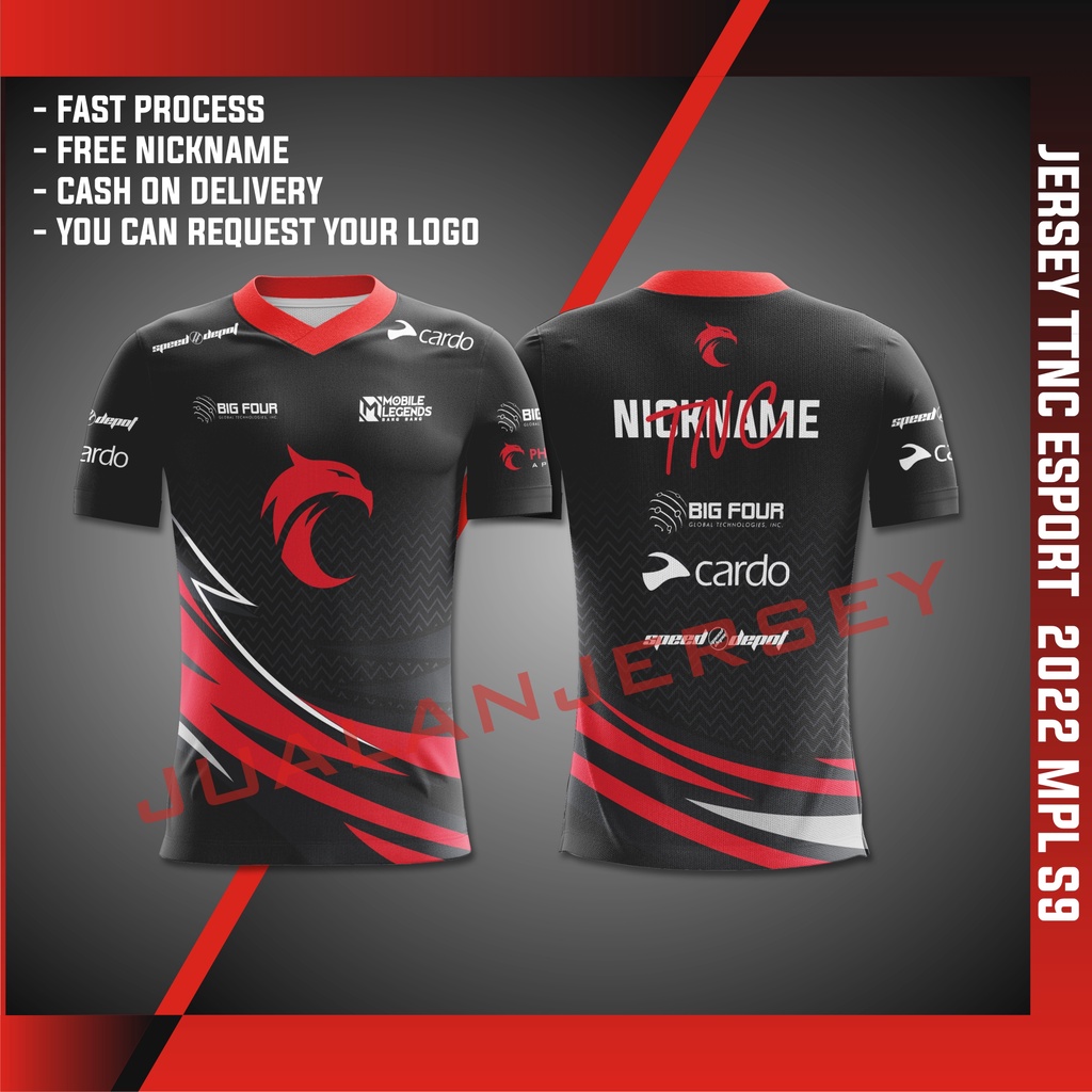 เสื้อแข่ง TNC ESPORT MPL S9 ฟรี NICKNAME