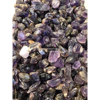 พลอยดิบ ก้อนผลึก "อเมทิสต์" (Amethyst)   ธรรมชาติ น้ำหนัก 50กรัม