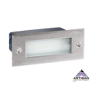 ไฟบันได Steplight Stainless LED 4W 3000K แบบฝังผนังทางเดิน (STEP-359-09A)