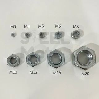 น็อตตัวเมีย น็อต เกลียวมิล ขนาดM3-M20