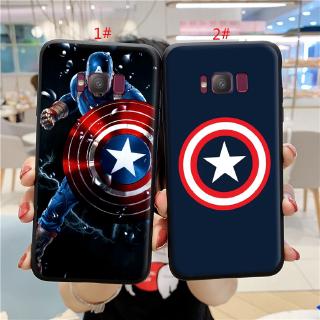 Samsung S 7 Edge S 8 S 9 S 10 Plus Soft TPU Case Captain America Shield