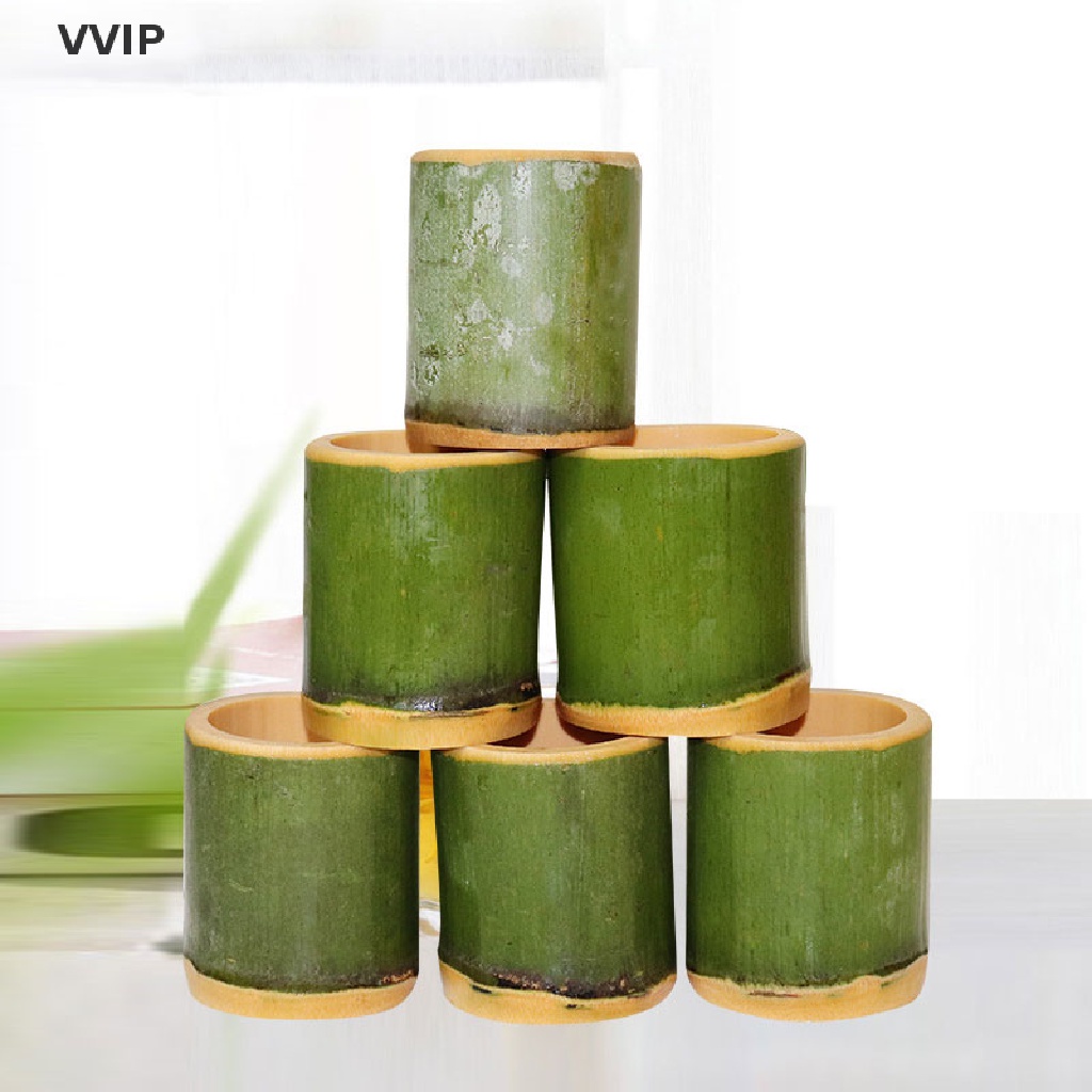 Vvth ถ้วยไม้ไผ่ธรรมชาติ แฮนด์เมด สําหรับตกแต่งบ้าน