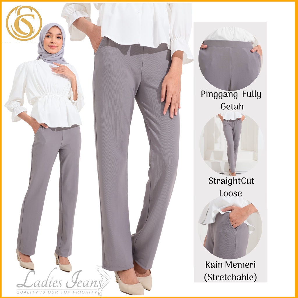 (S - 6XL) Seluar perempuan slack wanita kerja กางเกงมุสลิมผู้หญิงออฟฟิศ slack h&m topgirl gladys gay