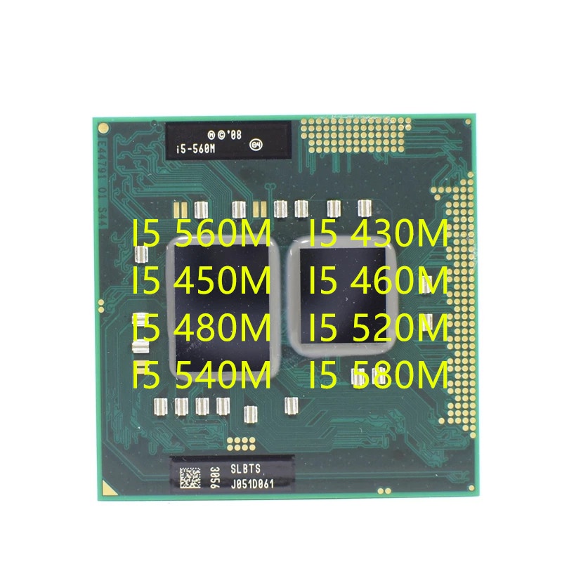 ซ็อกเก็ตหน่วยประมวลผล CPU แล็ปท็อป I5-560M I5-430M I5-450M I5-460M I5-480M I5-520M I5-540M I5-580M I