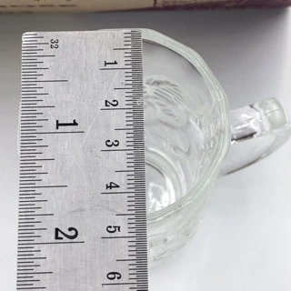 แก้วใส แก้วหูลายกุหลาบ แก้วลายองุ่น แพ็ค 6 ใบ