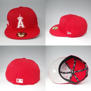 Topi FITTED โลโก้ MLB LOS ANGELES ANGELS MERAH PUTIH rKE8