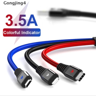 Gongjing4 3 In1 สายชาร์จ Led Usb 8Pin สายชาร์จโทรศัพท์มือถือ