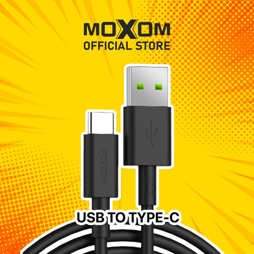 [MOXOM OFFICIAL STORE] 6A 50W Super VOOC Fast Charging Data Cable MOXOM MX-CB17 USB to Type-C Quick 