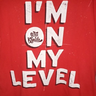 เสื้อยืด Usa แรปเปอร์  Wiz Khalifa เพลง Im On My Level  Size L อก22.5/ยาว28.5