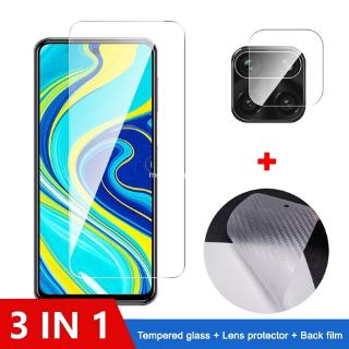 COD 3-in-1 Xiaomi Redmi 9T Note 9 Screen Protector Xiomi Redmi Note 7 8 9 Pro Max 9s Tempered Glass Redmi 9C 9A 9 Mi 9 A3 Lite Protective Film