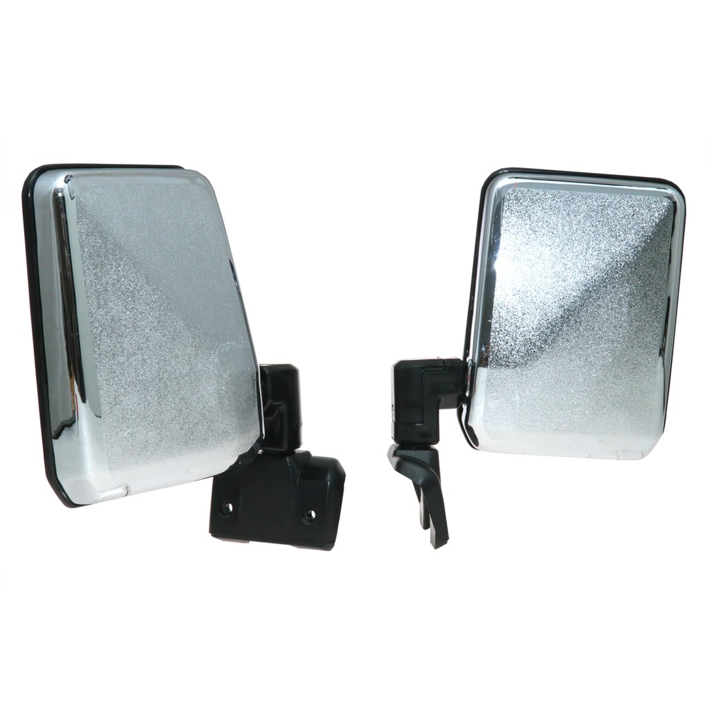 กระจกมองข้าง ปรับมือ สีเงิน โตโยต้า แลนด์ครุยเซอร์ J70 BJ70 FJ70 FJ75 FJ77 HJ70 HZJ7 HZJ73V Toyota L