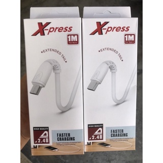 สายชาร์จ Express 2.4A ยาว 1 เมตร แข็งแรง ข้อต่อแน่น สายหนา