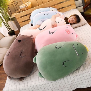 หมอนตุ๊กตานุ่ม รูปการ์ตูนไดโนเสาร์ แมว หมู ยูนิคอร์น ขนาดใหญ่