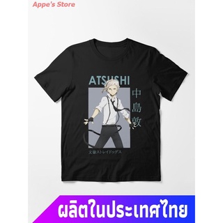 Appes Store COD BSD Bungou Stray Dogs Atsushi Nakajima Bungou Stray Dogs Card Anime Essential T-Shirt เสื้อยืดพิมพ์ลาย