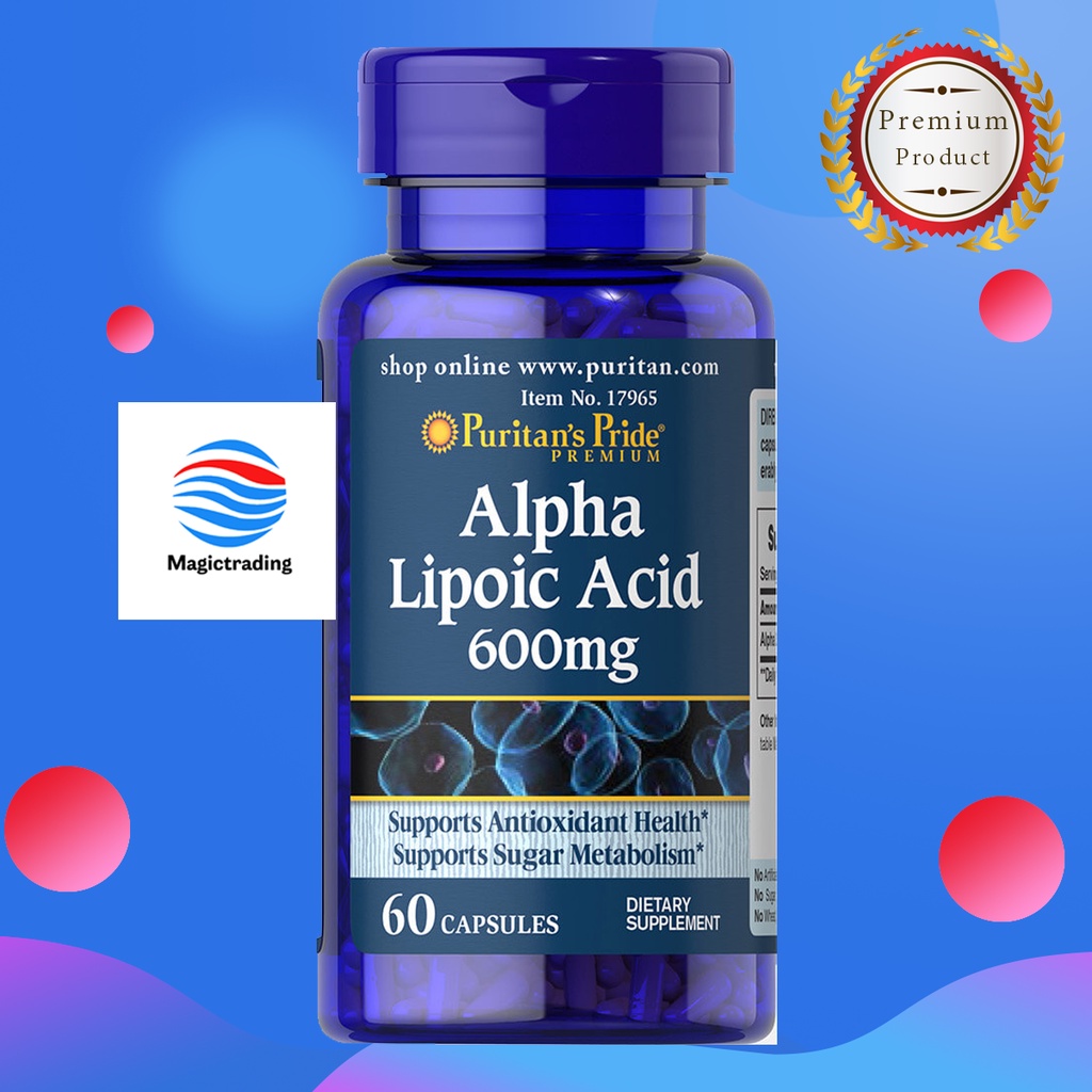 Puritan's Pride  Alpha lipoic acid- 600 mg./60 Capsules(ALA)