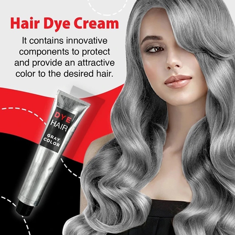 Hair Dye Long Lasting Safe Liquid Fast Dyeing Beauty Tool for Home Use  Light Gray Color Hair Dye Cream Hair Wax Hair Col | Shopee Thailand