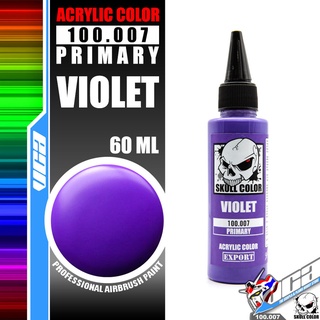 SKULL COLOR 100.007 VIOLET ACRYLIC COLOR 60ML PRIMARY PAINT สีอะครีลิกสำหรับพลาสติก โมเดล VCA GUNDAM