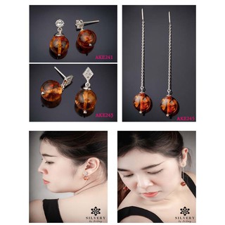 Silvery by Ar-Kang✨Amber Earring คอลเลคชั่นต่างหูอันพันสีน้ำตาล 💕